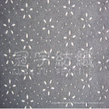 100% Polyester Suede Punched Fabric with Flower Pattern